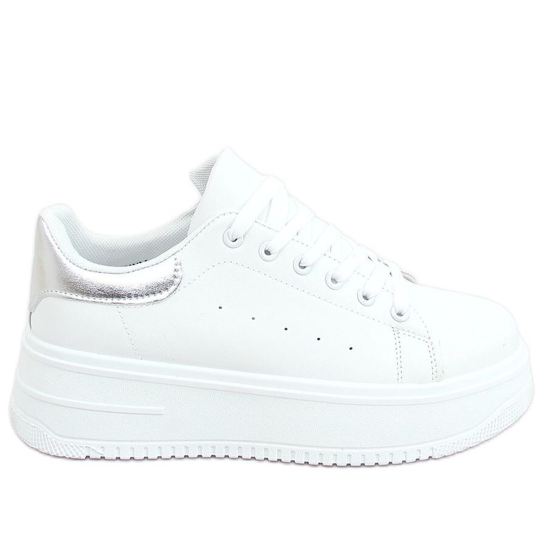 Sneakers da donna bianche T0YD8240-5 WHITE/SILVER bianca d'argento