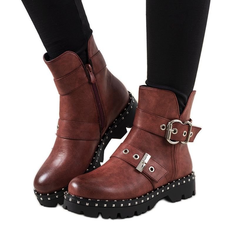 Stivaletti Berg da donna bordeaux chiaretto marrone