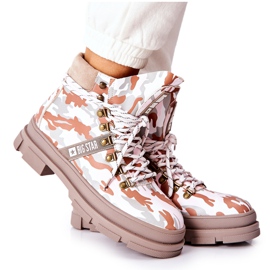 Stivali Trapper in pelle Big Star II274369 Moro Grey bianco