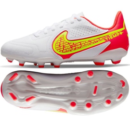 Nike Tiempo Legend 9 Club FG / MG Jr DA1331 176 scarpe da calcio giallo, bianco, multicolor bianco