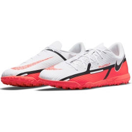 Scarpa da calcio Nike Phantom GT2 Club Tf M DC0821 167 bianco, rosso, multicolore bianca