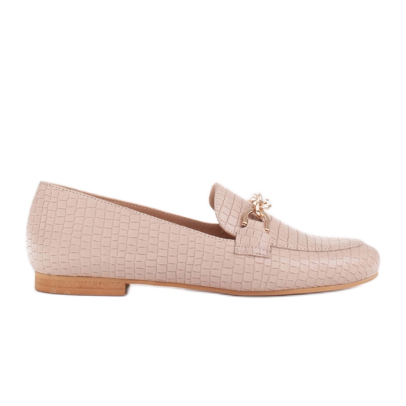 Marco Shoes Ballerine con catena d'oro beige