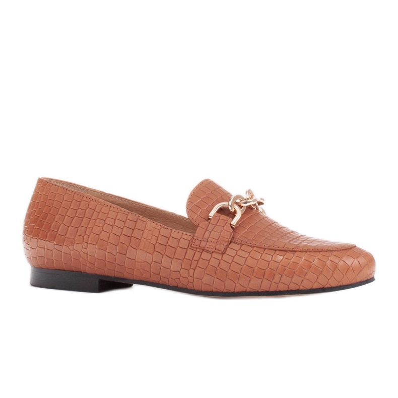 Marco Shoes Ballerine con catena d'oro marrone