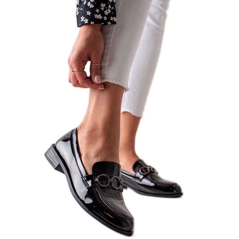 Goodin Mocassini laccati nero