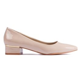 Goodin Décolleté classiche con tacco basso beige