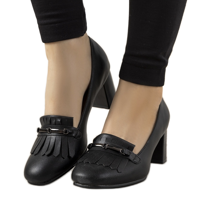 Décolleté nere su palo in ecopelle di Alice nero