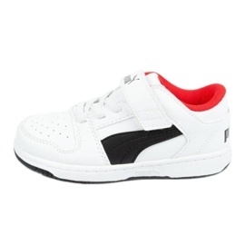 Puma Rebound Jr 370493 01 bianco nero