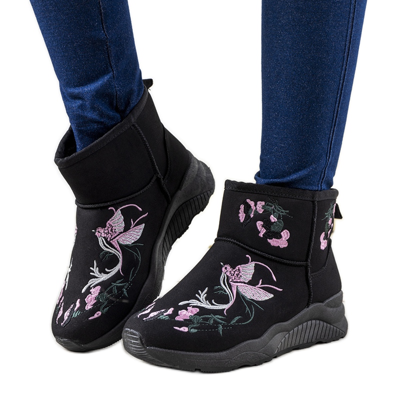 Doposci neri con ricamo Jamil nero