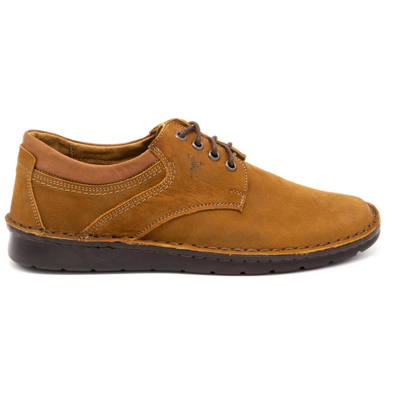 Olivier Scarpe casual da uomo in pelle 7095 rosse multicolore arancia