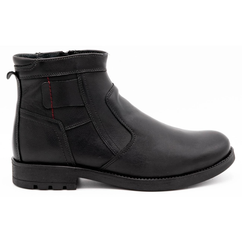 Olivier Stivaletti invernali da uomo in pelle 302MP nero