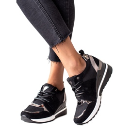 Sneakers nere con zeppa VINCEZA nero