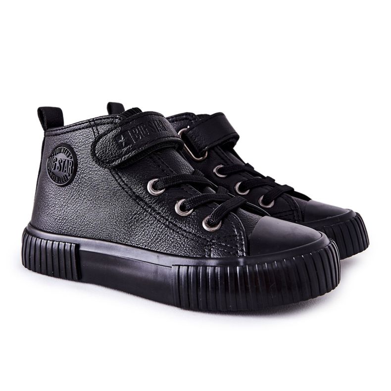 Sneakers Alte Per Bambini Con Velcro Big Star II374016 Nere nero