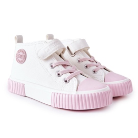 Sneakers Alte Per Bambini Con Velcro Big Star II374014 Bianco rosa