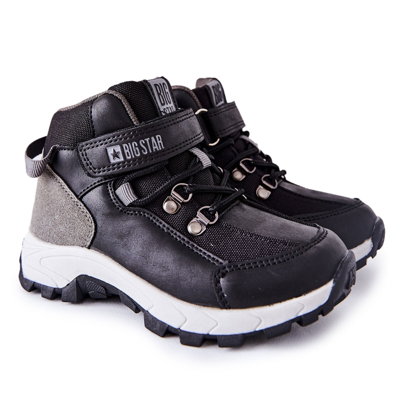 Scarpe da trekking per bambini nere Big Star II374100 nero