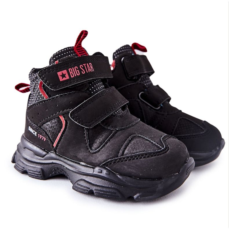 Scarpe da trekking per bambini nere Big Star II374097 nero