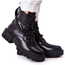 FB2 Stivali di pelle da lavoro Black Izzy nero
