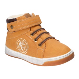 American Club XD21 / 21 Scarpe sportive calde cammello con pelliccia giallo