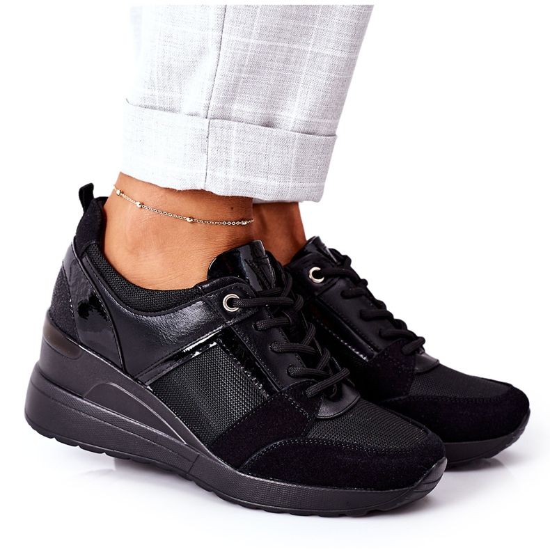 Sneakers con zeppa Vinceza 10606 Nero