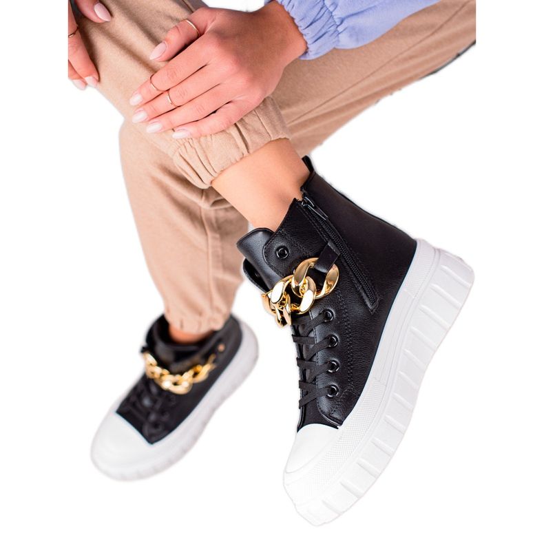 Seastar Sneakers Alte Con Catena nero