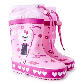 Galosce di gomma rosa per bambini Orsetto di Zinstina