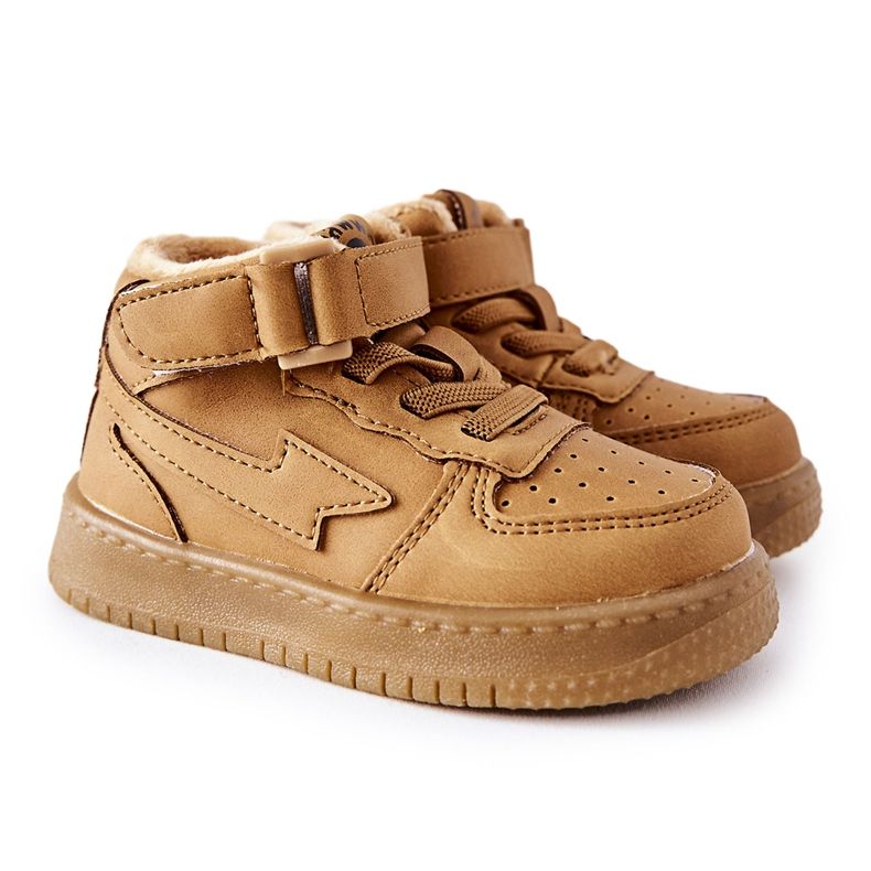 PA1 Scarpe Sportive Alte Calde Bambini Camel Clafi marrone