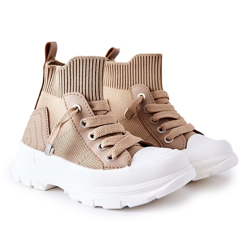 FR1 Scarpe da ginnastica Callobe beige per bambini