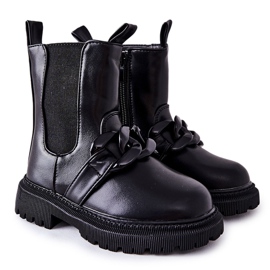 FR1 Stivali per bambini Warm Black Hinea Chain nero