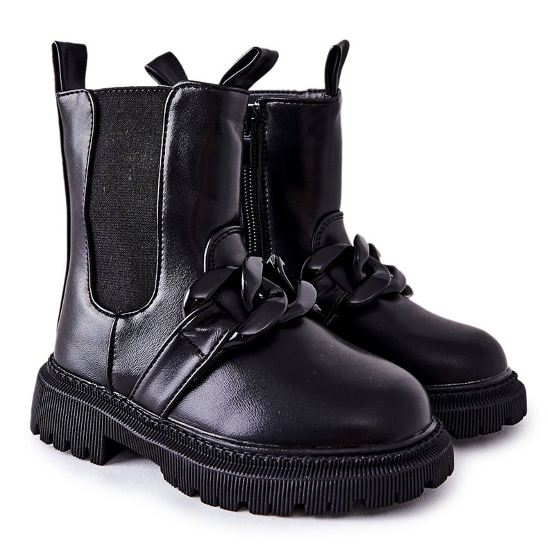 FR1 Stivali per bambini Warm Black Hinea Chain nero