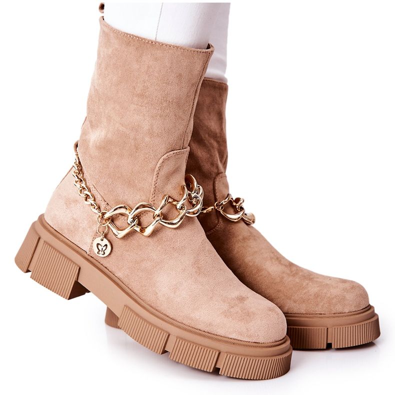 FB2 Stivali scamosciati Workers Beige Hellio