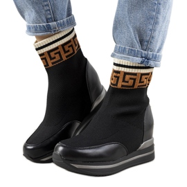 Sneakers nere con zeppa Wanda nero