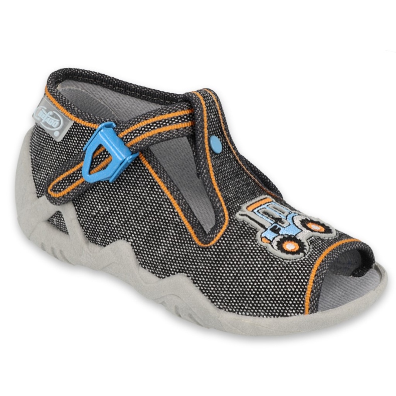 Sliponi per bambini di Befado 217p111 con applicazione grigio