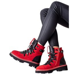 Stivaletti in pelle Artiker rossi rosso