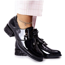Scarpe Laccate Sergio Leone PB260 Nere nero