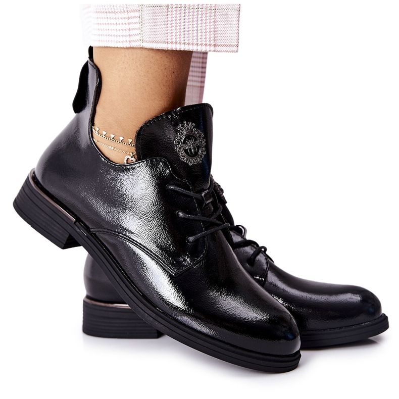 Scarpe Laccate Sergio Leone Warmed PB262 Nero