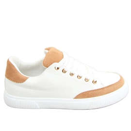 Sneakers da donna bianche 6110 Kaki bianco cachi