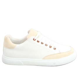 Sneakers da donna bianche 6110 Giallo bianco