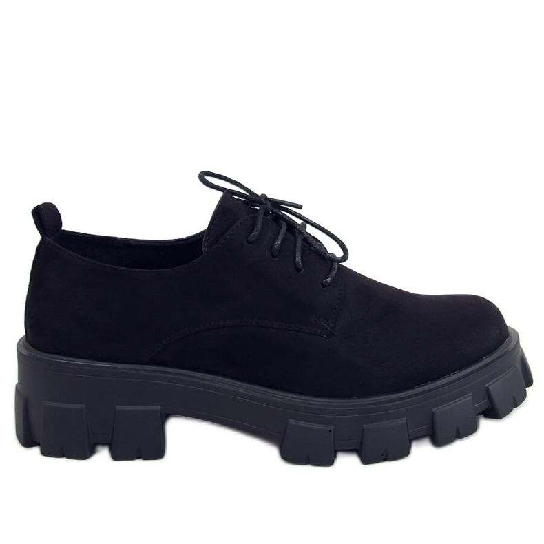 Scarpe nere con suola spessa 8363 Nero
