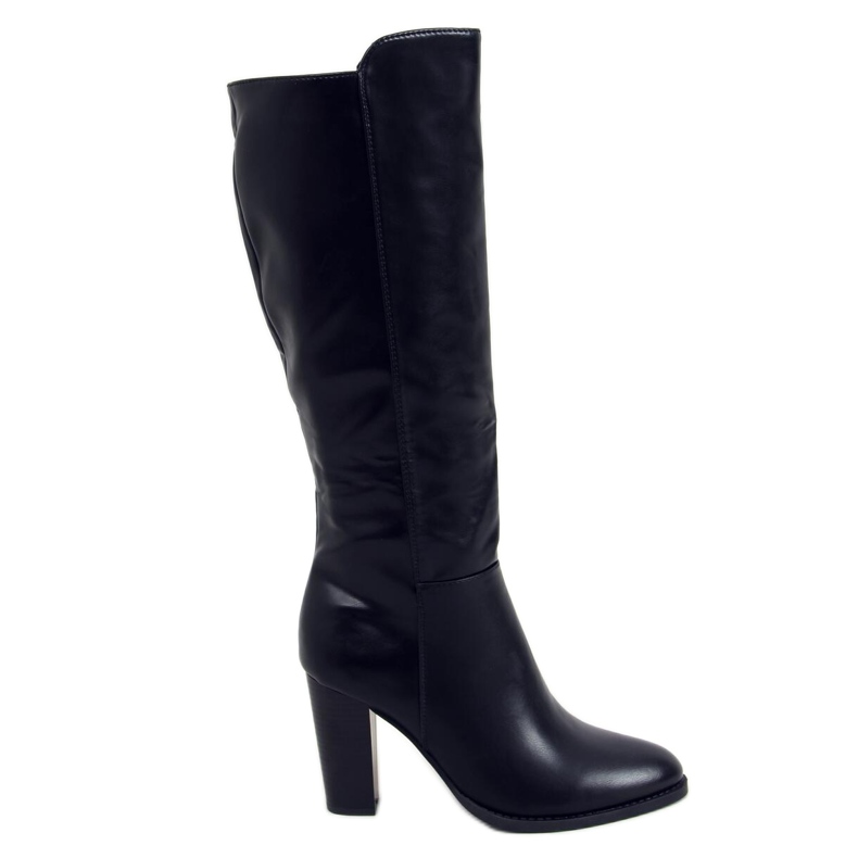 Stivali neri con tacco alto UK03P Black nero