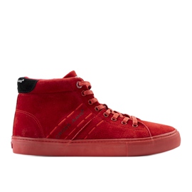 Sneakers Raya da uomo rosse alla caviglia Cross Jeans rosso