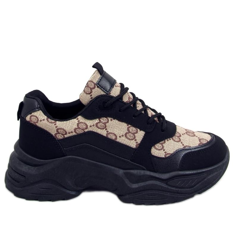 Scarpe da ginnastica nere Isla beige nero