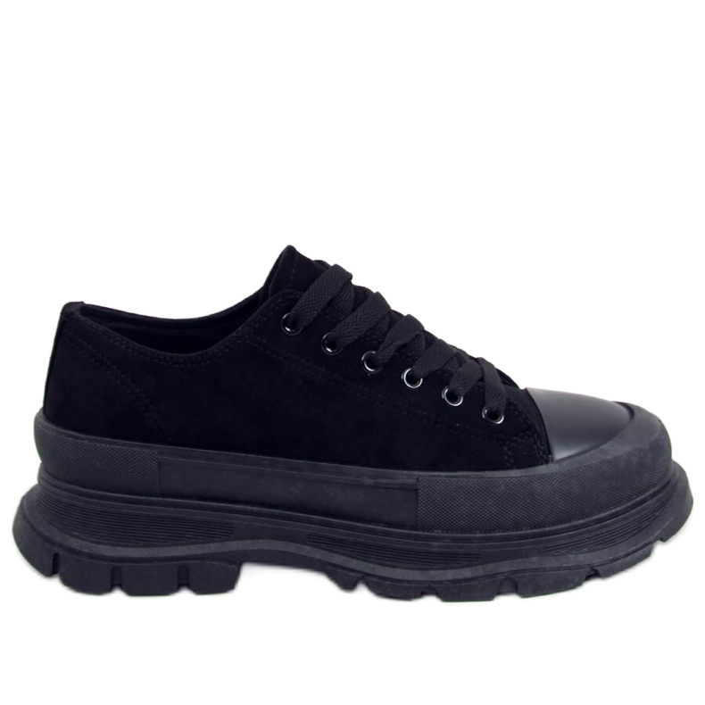Lily Black sneakers con suola alta nero