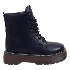 Stivali stringati con martensiaki Jenny Black nero