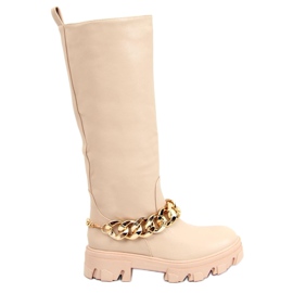 Stivali con catena Luglio Beige
