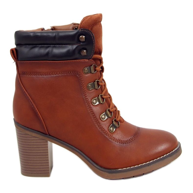 Zuzu Camel stivali con tacco alto marrone