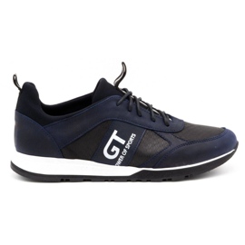 Polbut Scarpe casual da uomo in pelle 2111PLB blu navy