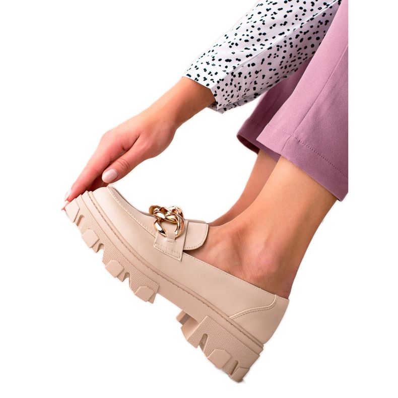 Sweet Shoes Scarpe eleganti sulla piattaforma beige