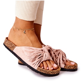 FW1 Pantofole rosa Taryne sulla suola in sughero