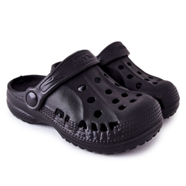 Flameshoes Pantofole da casa per bambini Black Kroks nero
