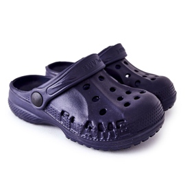 Flameshoes Pantofole da casa per bambini Navy Blue Crocs blu navy