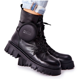Lavoratori in pelle calda con un rene Big Star II274430 Nero
